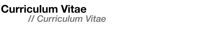 Curriculum Vitae